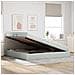 Letto con contenitore e materasso Grigio chiaro 200 x 200 cm - Foto miniatura 4