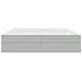 Letto con contenitore e materasso Grigio chiaro 200 x 200 cm - Foto miniatura 7