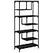 Libreria Rovere nero 81 x 36 x 176 cm Legno multistrato - Foto miniatura 1