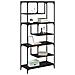Libreria Rovere nero 81 x 36 x 176 cm Legno multistrato - Foto miniatura 3
