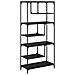 Libreria Rovere nero 81 x 36 x 176 cm Legno multistrato - Foto miniatura 7