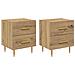 Armadio da Notte 2 pcs Rovere artigianale 40 x 35 x 47,5 cm - Foto miniatura 1