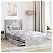 Letto con Contenitore con testiera Grigio cemento 90 x 200 cm - Foto miniatura 3