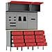 Set di mobili da lavoro con cassetto 8 pcs Rosso - Foto miniatura 5