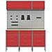 Set di mobili da lavoro con cassetto 8 pcs Rosso - Foto miniatura 9