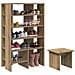 Mobile per scarpe 2 pcs Rovere artigianale Legno multistrato - Foto miniatura 3