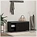 Panca per ingresso con cuscino Rovere Nero 100 x 38 x 46 cm - Foto miniatura 2
