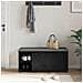 Panca per ingresso con cuscino Rovere Nero 100 x 38 x 46 cm - Foto miniatura 4