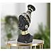 Scultura Donna Masai Tribu Busto Etnico In Resina Nera Con Copricapo - Foto miniatura 7