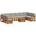 Set divani con cuscino 11 pcs Grigio Naturale e Chiaro - Foto miniatura 1