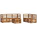 Set divani Legno di Acacia Massello - Foto miniatura 1