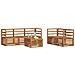 Set divani Legno di Acacia Massello - Foto miniatura 3
