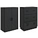 Set di armadi 2 pcs Nero 66 x 34,5 x 87 cm Legno ingegnerizzato - Foto miniatura 3
