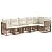 Set Divano da Giardino 6 pcs Beige polyrattan - Foto miniatura 1