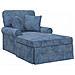 Chaise Longe con Gonna con cuscino Blu 157 x 91 x 91 cm ARES - Foto miniatura 1