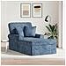 Chaise Longe con Gonna con cuscino Blu 157 x 91 x 91 cm ARES - Foto miniatura 2