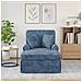 Chaise Longe con Gonna con cuscino Blu 157 x 91 x 91 cm ARES - Foto miniatura 3