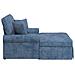 Chaise Longe con Gonna con cuscino Blu 157 x 91 x 91 cm ARES - Foto miniatura 5