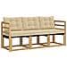 Set di divani da esterno con cuscino 3 pcs Bianco e Beige - Foto miniatura 1