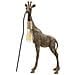 Lampada Da Tavolo Giraffa Piccola In Resina Oro Antico - Foto miniatura 1