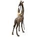 Lampada Da Tavolo Giraffa Piccola In Resina Oro Antico - Foto miniatura 3