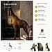 Lampada Da Tavolo Giraffa Piccola In Resina Oro Antico - Foto miniatura 8