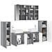 Set di mobili per il bagno 6 pcs Sonoma grigio - Foto miniatura 3