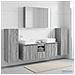 Set di mobili per il bagno 6 pcs Sonoma grigio - Foto miniatura 4