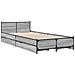 Struttura letto con testata con ruota Sonoma grigio 80 x 200 cm - Foto miniatura 3