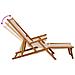 Lettino prendisole pieghevole Legno di Eucalipto Massello Beige - Foto miniatura 6