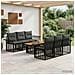 Set Divano da Giardino 7 pz Nero e Grigio scuro polyrattan - Foto miniatura 2