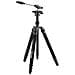 Treppiede e Monopiede con Testa a Sfera Altezza Max 188 cm Nero 56284-EU - Foto miniatura 1