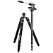 Treppiede e Monopiede con Testa a Sfera Altezza Max 188 cm Nero 56284-EU - Foto miniatura 3