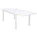 Set Tavolo Giardino Allungabile Rettangolare 160/240 X 90 Con 6 Poltrone In Alluminio Bianco Da Esterno - Foto miniatura 3