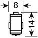 Cp. Hyper-micro-led Ba7s 1smd (2chips) - Blu - Foto miniatura 6