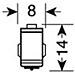 Cp. Hyper-micro-led Ba7s 1smd (2chips) - Blu - Foto miniatura 2