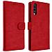 Custodia Galaxy A70 Portacarte Funzione Supporto Cover Silicone - Rosso - Foto miniatura 1