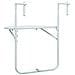 Tavolo Da Balcone Pensile Bianco 60x64x83,5cm Plastica Rattan - Foto miniatura 4