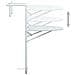 Tavolo Da Balcone Pensile Bianco 60x64x83,5cm Plastica Rattan - Foto miniatura 5