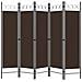 Paravento A 5 Pannelli Marrone 200x180 Cm - Foto miniatura 2