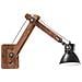 Lampada Da Parete Stile Industriale Nero Spento Rotonda E27 - Foto miniatura 4