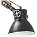 Lampada Da Parete Stile Industriale Nero Spento Rotonda E27 - Foto miniatura 8