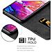 Custodia Compatibile Con Samsung Galaxy A70 In Blu Scuro Marrone - Coperchio Protettiva Con Chiusura Magnetica, Funzione Stand E Tasca Per Le Carte - Foto miniatura 4