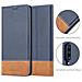Custodia Compatibile Con Samsung Galaxy A70 In Blu Scuro Marrone - Coperchio Protettiva Con Chiusura Magnetica, Funzione Stand E Tasca Per Le Carte - Foto miniatura 5