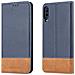 Custodia Compatibile Con Samsung Galaxy A70 In Blu Scuro Marrone - Coperchio Protettiva Con Chiusura Magnetica, Funzione Stand E Tasca Per Le Carte - Foto miniatura 8