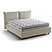 Letto Matrimoniale Cristyn, Letto Contenitore Con Rivestimento In Tessuto, 100% Made In Italy, Apertura Frontale, Con Materasso Cm 160x200 Incluso, Beige - Foto miniatura 2