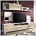 Parete Attrezzata Gruf, Set Da Soggiorno Porta Tv, Mobile Salotto Multiuso, 200x41h180 Cm, Rovere E Bianco - Foto miniatura 1