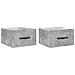 Comodini A Muro 2 Pz Grigio Cemento 35x35x20 Cm - Foto miniatura 2