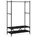 Appendiabiti Con Scaffali Nero In Legno Multistrato - Foto miniatura 2