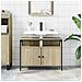 Mobile Lavabo Bagno Rovere Sonoma 60x30x60 Cm Legno Multistrato - Foto miniatura 4